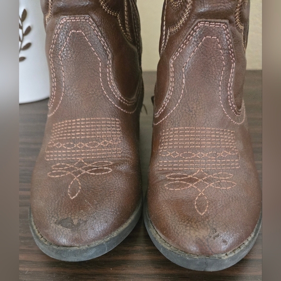 Brown Western-Style Montana Girls Boots - Picture 3 of 7